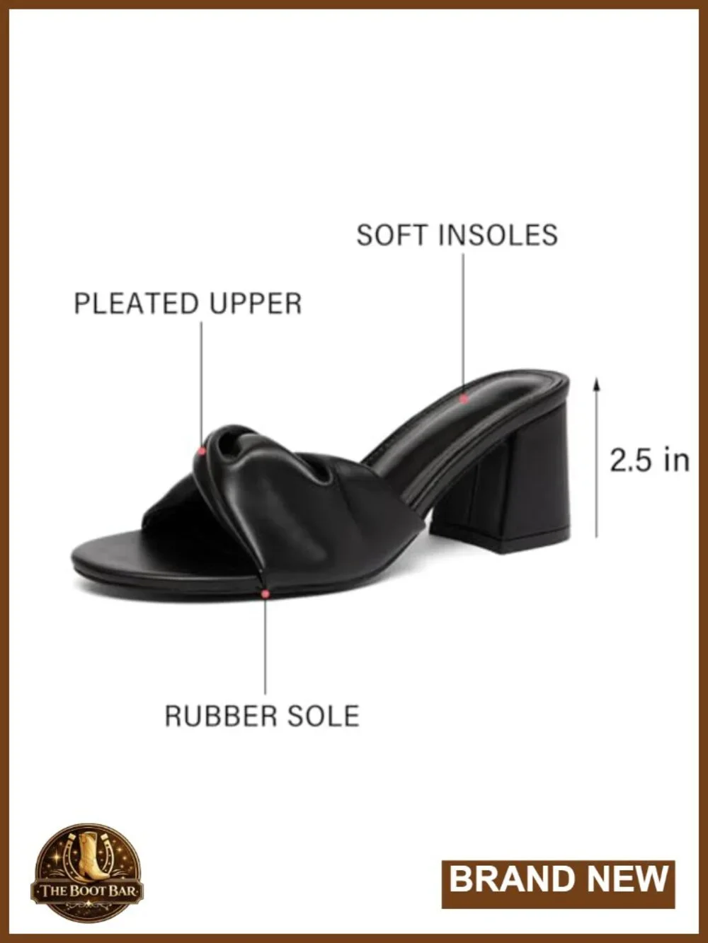 Women's Open Toe Slip On Chunky Block Heel Slide Sandals Comfortable Casual